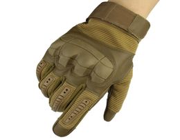 Touch Screen Military Tactical Rubber Hard Knuckle Full Finger Gloves Army Paintball Shooting Airsoft Bicycle PU Leather for Men Y9096564