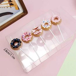 5Pcs Candles Cartoon cake candles hot selling donuts happy birthday childrens party decorations romantic Valentines Day gifts