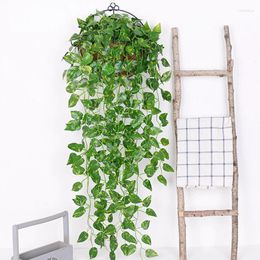Decorative Flowers Artificial Hanging Plants Fake Fern Plastic Trailing Foliage Leaf Decor
