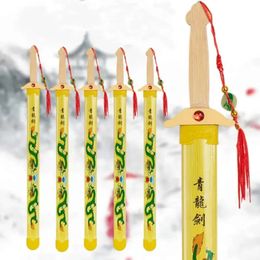 Bamboo With 63Cm Toy Wooden Sword Sheathed Collection Performing Cosplay Props Halloween A Birthday Gifts For Kids