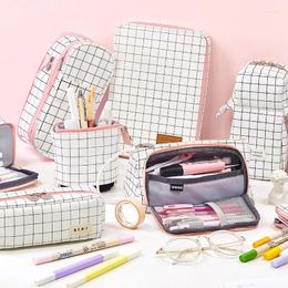 Storage Bags Super Big Pencil Case Canvas Large Capacity Pencilcase School Pen Supplies Bag Box Pencils Pouch Stationery