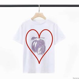Tshirt Womens Designer T-shirt Cherry Printting Loose Crew Neck Short Sleeve Cotton Casual Tops 2024 Summer Tees Y2k Streetwear 0fux