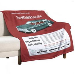Blankets 1960 HILLMAN ESTATE CAR - ADVERT Throw Blanket Summer Beddings Plush Single Soft Plaid