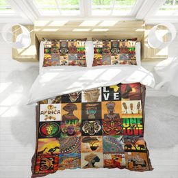 Bedding Sets African Girl Love Africa Customs 3D Printed 3pcs Set Duvet Cover Comfortable Full Size Home Textiles