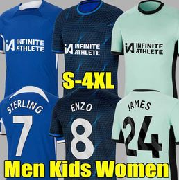 Soccer Jerseys S3XL4XL 23 24 CFC ENZO soccer jerseys CAICEDO JAMES MUDRYK GALLAGHER N JACKSON CHUKWUEMEKA NKUNKU STERLING 2023 2024 football shirts Men Women kids k