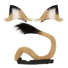 Party Supplies Plush Lion Ear And Tail For Kids Adults Headwear Bendable Cosplay Props Festival Holiday Costume Accessory Fancy Dress