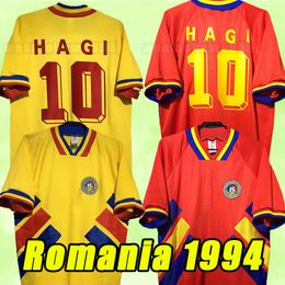 94 Retro Edition Romania Soccer jerseys 1994 Home Red 6 CHIRICHES 10 MAXIM Shirt #9 RADUCIOIU VALDERRAMA Footbal FALCAO JAMES CUADRADO