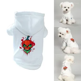 Dog Apparel H7EA Dogs Costume Hoodie Sweater Pet Casual Wear Shirt Halloween Puppy Outfit