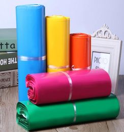 Poly Mailer Bags pure Colour Gift Wrap Express Packaging Envelope Bag Plastic Garments Mailing Boxes 100pcs6127050