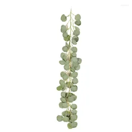 Decorative Figurines Seeded Eucalyptus Garland 6.56ft Silk Greenery Leaves Vines Fake With