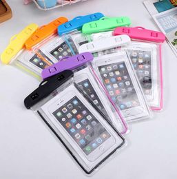 Universal Mobile Phone Raincoats Waterproof Dry Bag Case High Clear Camera Use Soild For IPhone 11 Pro Max Samsung Galaxy S20 Ultr4775553