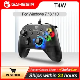 Game Controllers GameSir T4w Wired Controller PC Windows 7 8 10 11 Gamepad Joystick Vibration And Turbo Function Console Accessories