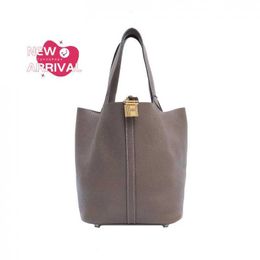 Designer luxury bag New Totes Handbag Picotin22 Elephant Grey C Carved fashion leather bags for women ladies handbags
