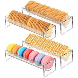 Kitchen Storage Acrylic Food Display Stands Rectangular Clear Cracker Holder For Wedding Home Party Events Serving Snacks Donuts Bread