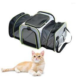Cat Carriers Pet Expandable Puppy Car Travel Bag Breathable For Dogs Expanded Slings Tote Small Cats