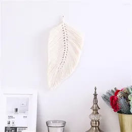 Tapestries Leaf Ornaments Sugar Colour Hand Made Durable Comfortable Touch Easy To Hang Tapestry Cotton Thread Wall Decoration