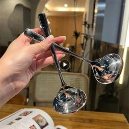 Spoons Household Drinking Spoon Thickened Material Mirror Reflection Stainless Steel Kitchen Bar Supplies Porridge