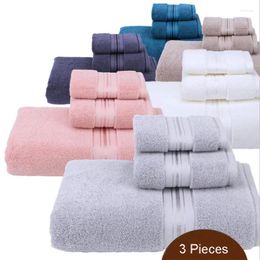 Towel 3pcs Per Set Combed Cotton Hand Sets Plain Terry El Face Bath 6 Colours