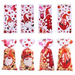 Gift Wrap Bags Christmas Party Packaging Holiday Favours Transparent Cellophane Love Chocolate Popcorn Candy Cookie Dragees Sweets