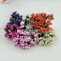 Decorative Flowers 144pcs Artificial Flower Stamen Berry For Wedding Decoration DIY Scrapbooking Crafts Supplies Floral Wreath