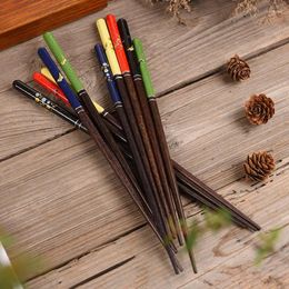 Chopsticks Kitchen Tools Anti Slip Design Printed Serving Without Fuel Bamboo Tableware Classic Wooden