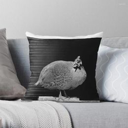 Pillow Guinea Fowl Black & White Sketch Throw Christmas Pillows Decorative Sofa S Marble Cover