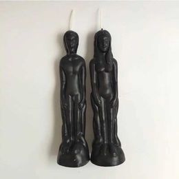 5Pcs Candles Creative Female Male Figure Human Body Candle black Coloured candles black green ritual candles for temple decoration and prayer