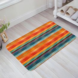 Carpets Watercolour Stripes Texture Floor Mat Entrance Door Living Room Kitchen Rug Non-Slip Carpet Bathroom Doormat Home Decor