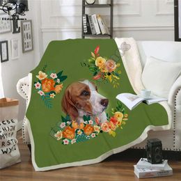 Blankets Plstar Cosmos Pet Dog Flower Puppy Funny Character Blanket 3D Print Sherpa On Bed Home Textiles Dreamlike Style-12