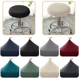 Chair Covers Comfortable Thickened Stretchable Polyester Round Cover Seat Slipcover Bar Stool Elastic