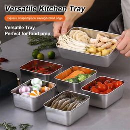 Storage Bottles Stainless Steel Fresh Keeping Metal Box Large Capacity Refrigerator Food Sealed Container Lunch Bento Boxs With Lid