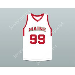 Custom Any Name Any Team TACKO FALL 99 MAINE WHITE BASKETBALL JERSEY All Stitched Size S-6XL Top Quality