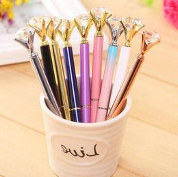 Party Favour Crystal Big Diamond Roller Ballpoint Pen Office Supplies Retail Wedding Gifts Wholesale