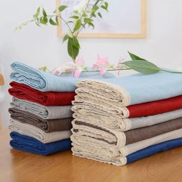 Table Cloth Cotton And Linen Tablecloth Contracted Flax Pure Colour Cloth_AN2052