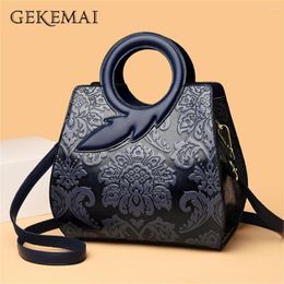 Evening Bags Luxury Designer High Quality Leather Women's Handabag Multifunctional Flower Pattern Design Ladies Shoulder Messenger Sac