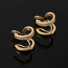 Stud 925 Sterling Silver Zircon Stone Earrings for Women Small Clip on Hoop Earrings Ear Bone Tiny Ear Ring Ear Clips Girl Aretes J240513