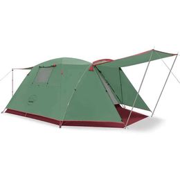 Tents and Shelters 4-person camping tent outdoor waterproof family large 2/4-person simple installation double layered with porch free deliveryQ240511