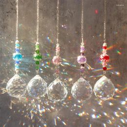 Decorative Figurines Home Decor Crystal Chandelier Stained Glass Ball Hanging Pendant Light Catcher Reflective Bead Curtain Decoration Tools