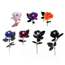 Decorative Flowers Q1JB Halloween Flower Artificial Fake Rose Bouquets For Decorations