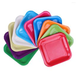 Disposable Dinnerware Interesting DIY Plates Colorful Paper Kids Accessory Handcraft Materials