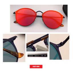 New Fashion Trend BLAZE ROUND Style Sunglasses Vintage Retro Brand Design Color Mirror Sun Glasses Women Oculos De Sol flash lens 9705895