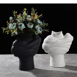 Vases Distortion Styling Flower Arrangement Abstract Ceramic Vase Pots Decorative Porcelain Nordic Home Decor Modern