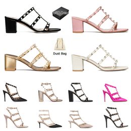 With Box Pumps Heels Shoes for Women Designer Sandals New Stud So Kate Stiletto Peep-toes Spikes Open Toes Sexy Slingback High Heel Leather Rubber Loafers