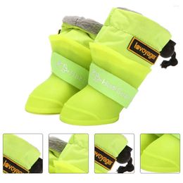 Dog Apparel 4 Pcs The Waterproof Pet Rain Boots Non-slip Shoes Xl Silica Gel Outdoor For