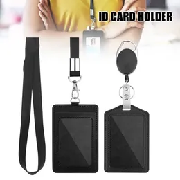 Storage Bags Unisex Work Card Holders 2 Pack Of ID Holder With Neck Lanyard Strap And Retractable Badge Reel For Business Supplies EL