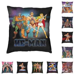 Pillow Masters Of The Universe He-Man Trinity Case 45x45cm Bedroom Decoration Nordic Anime Film Salon Square Pillowcase
