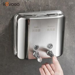 Liquid Soap Dispenser ROVOGO 1500ml Wall Mounted Double Shampoo Shower Gel For Bathroom Kitchen El