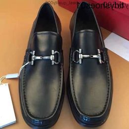 European Version Mens Dress Leather Shoes Formal Attire Soft Soled Genuine Business Casual Hor ferragmoities ferragammoities ferregamoities feragamoities YBGR