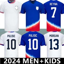 Soccer Jerseys USA Soccer Jerseys 2024 Copa America MEN Woman Kids Kit 24 25 Home Away Football Shirts Men Player Version PULISIC SMITH MORGAN BALOGUN MUSAH McKENNIE