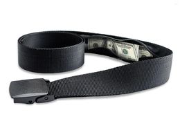 Storage Bags Nylon Webbing Waist Belt With Anti-Theft Hidden Money Bag Invisible Wallet Mens Casual